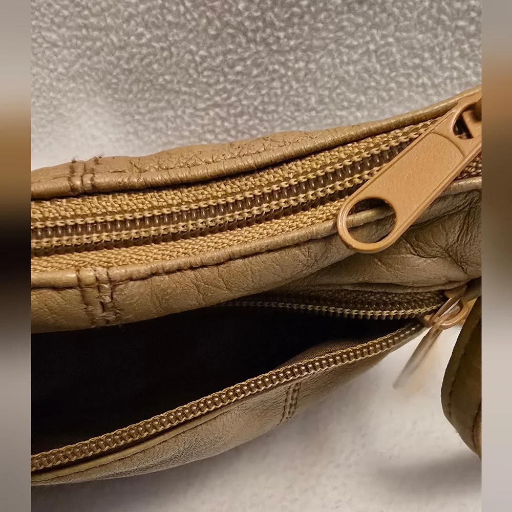 Tan Faux Leather Small Purse